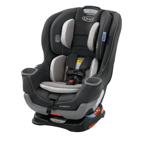 Convertible Baby Car Seat, Rear- and Forward-Facing, with Adjustable Extension Panel, Gotham