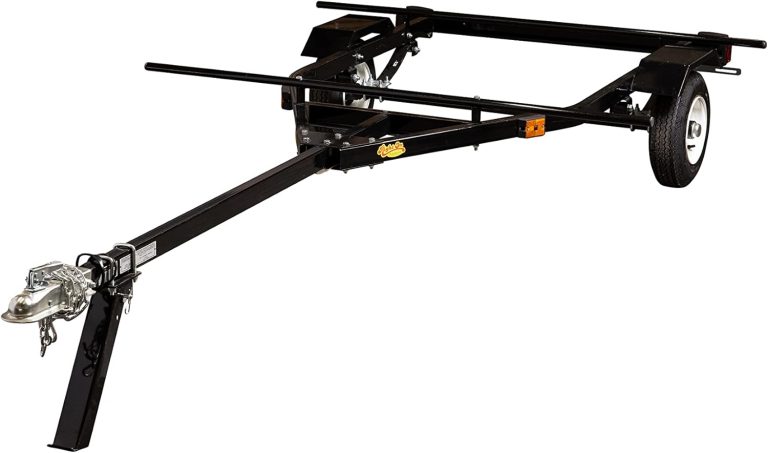 65 Inch Aluminum Kayak Trailer - Heavy Duty 2 Kayak Fishing Trailer with Powder Coated Frame