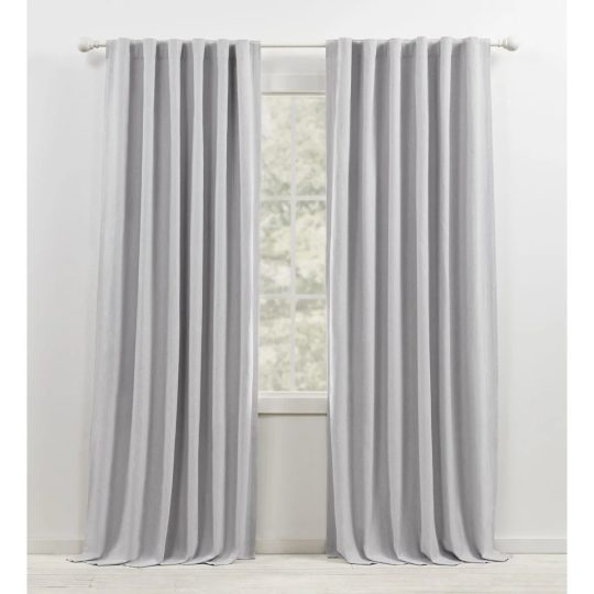 Blackout Curtain Single Panel, Back Tab and Rod Pocket Window Curtain