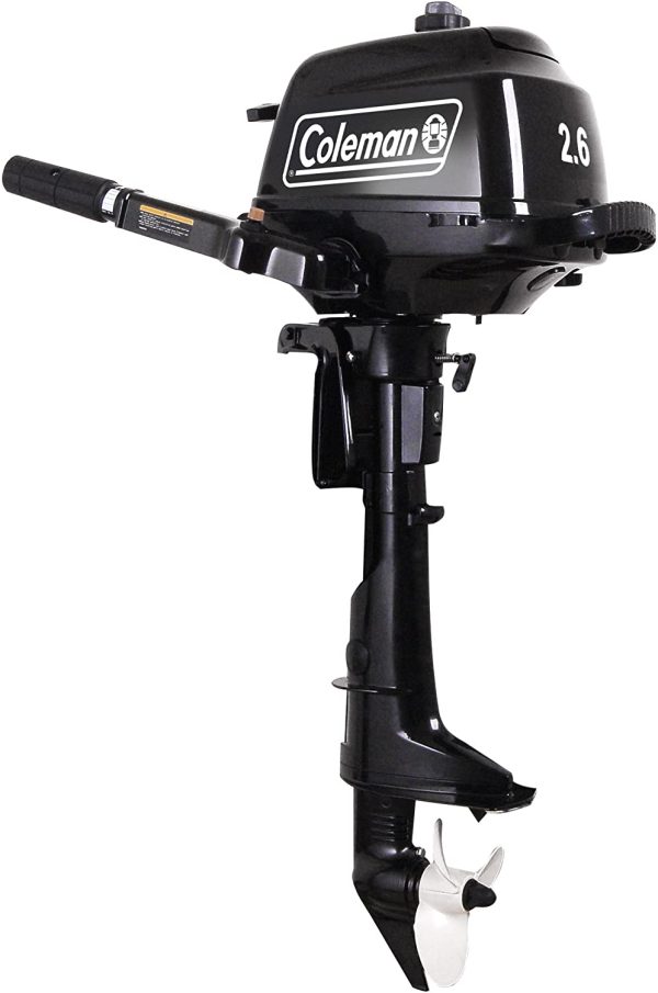 2.6 HP Outboard Motor with Short Shaft, Black