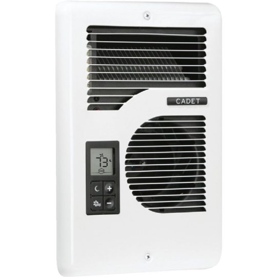 Electric Wall Heater with Digital Thermostat, 240/208/120V, White