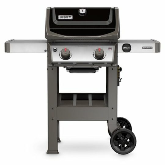 2-Burner Propane Gas Grill with 450 sq. in. Cooking Area, Porcelain-Enameled Cast Iron Grates, Black