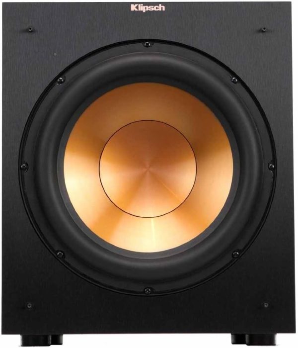 12-Inch Powered Subwoofer, 400W Digital Power, Front-Firing Copper-Spun Driver, Deep Bass Home Theater Subwoofer, Black