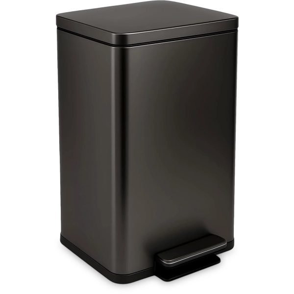13.2 Gallon Step Trash Can, Hands-Free Kitchen Garbage Bin with Odor Control