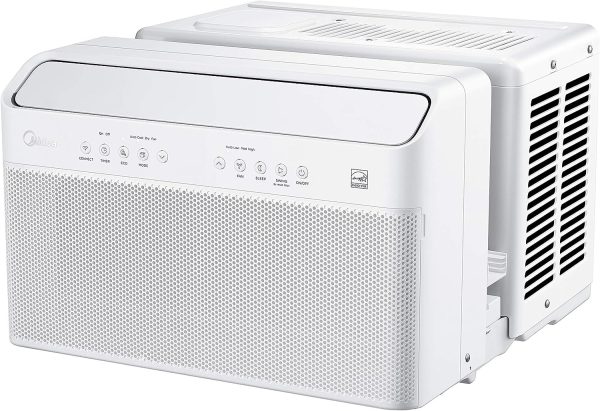 12,000 BTU U-Shaped Inverter Window Air Conditioner with Smart Control, Alexa Compatibility, Remote & Installation Bracket (Renewed)