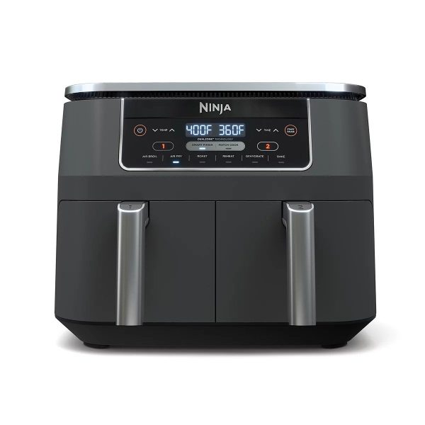 8-Qt 2-Basket Air Fryer – 6-in-1 with DualZone Technology and Smart Finish