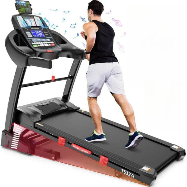 4.5 HP Foldable Treadmill with 15-Level Auto Incline, 10 MPH Speed, 300-Lb. Capacity