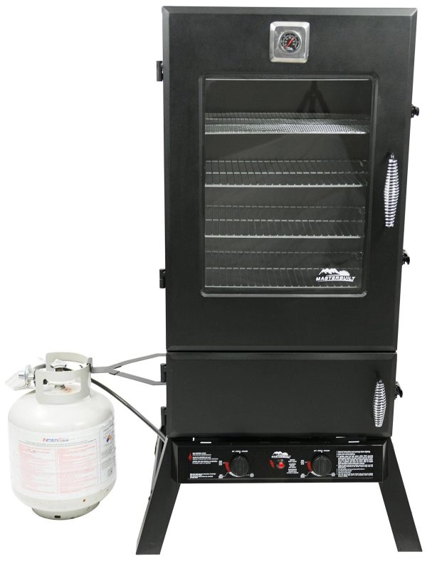 44-Inch Propane Smoker, Vertical Outdoor BBQ Smoker