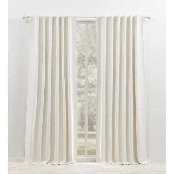 Blackout Single Curtain Panel, Back Tab and Rod Pocket Window Curtain